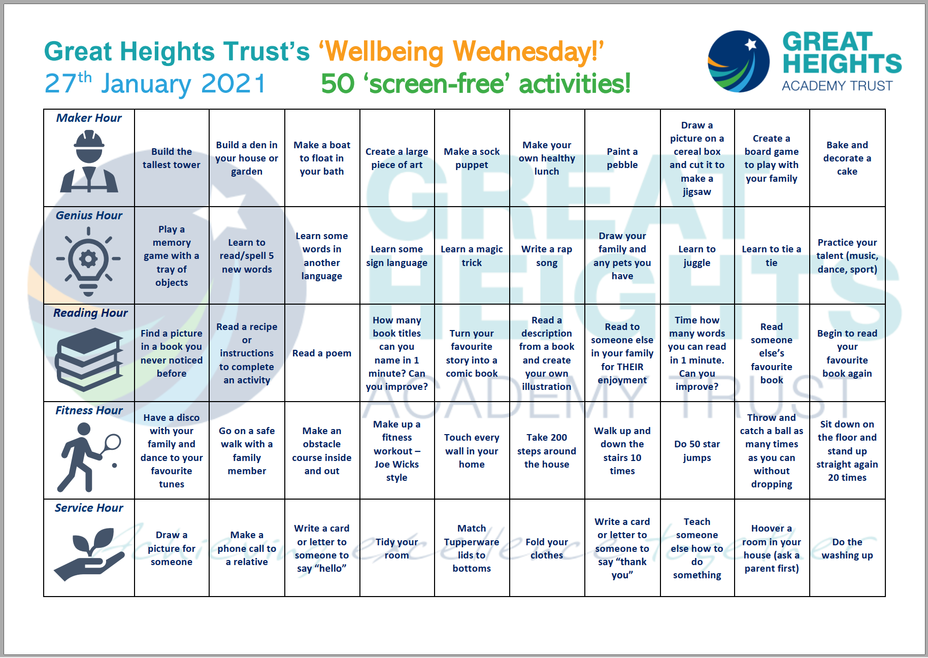 Wellbeing Wednesday The Greetland Academy