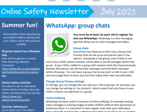e-Safety Updates, July 21